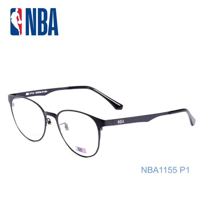 NBA1155 男女潮款可配近视眼镜框架复古大框平光全金属框合金中性