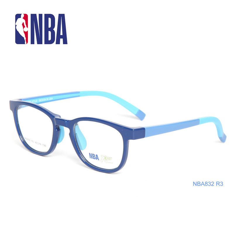 NBA832硅胶超轻复古无螺丝青少年儿童男女小学生光学近视眼镜框架