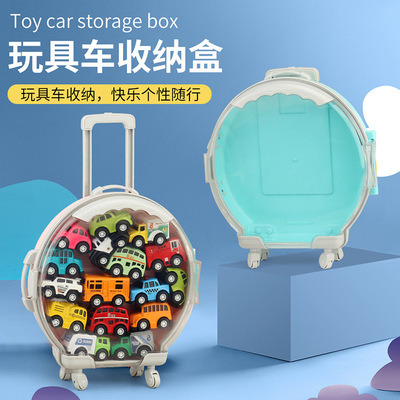 儿童玩具迷你圆型行李箱拉杆箱旅行箱化妆品彩妆盒 玩具收纳盒