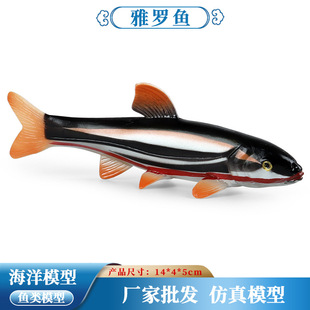 跨境仿真实心海洋动物模型雅罗鱼滑子鱼浮子鱼儿童认知玩具摆件