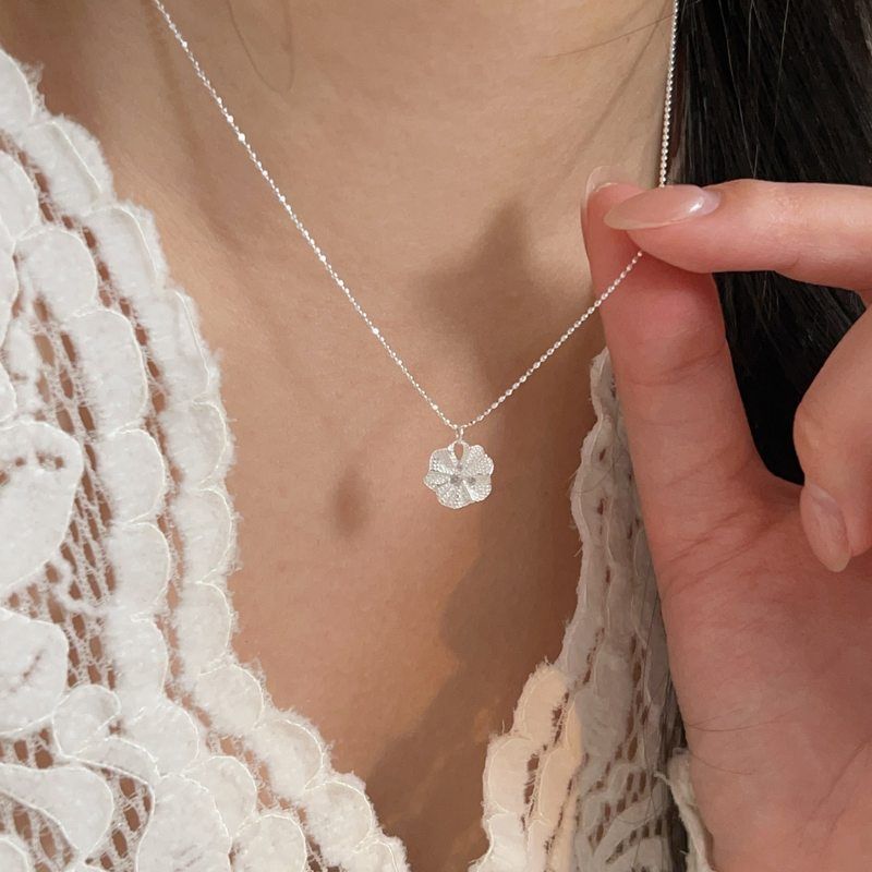 持恒S925纯银几何项链女小众轻奢冷淡风锁骨链颈链韩版2025新款潮