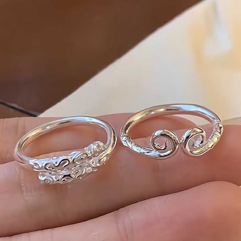 黑神话悟空情侣戒指S925纯银金箍棒开口戒指紧箍咒指环送女友礼物