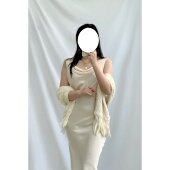 vintage中古温柔甜美奶油白色兔毛皮草针织披肩女