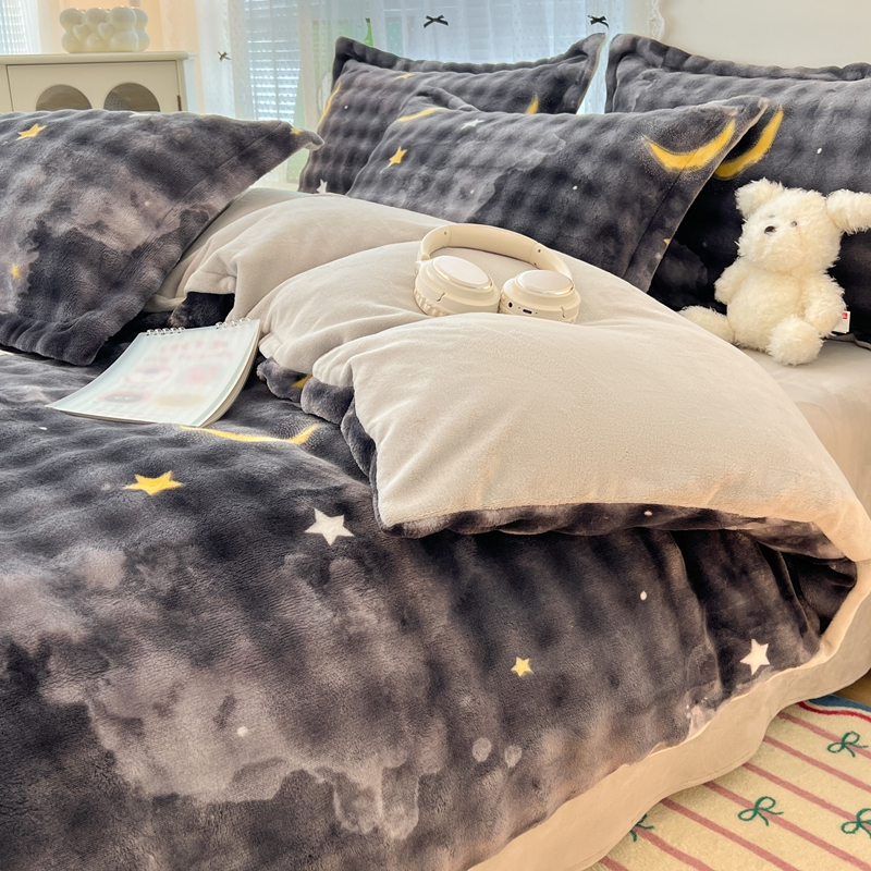 A类被套冬季加厚四件套被罩床单学生宿舍枕套床单人三件套4