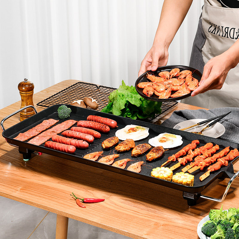 电烧烤炉家用电铁板烧韩式商用家用无烟电烤盘不粘烤肉锅一体锅