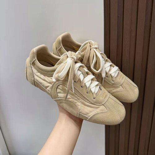 真皮复古德训鞋女秋新款系带休闲运动阿甘鞋百搭增高透气板鞋单鞋
