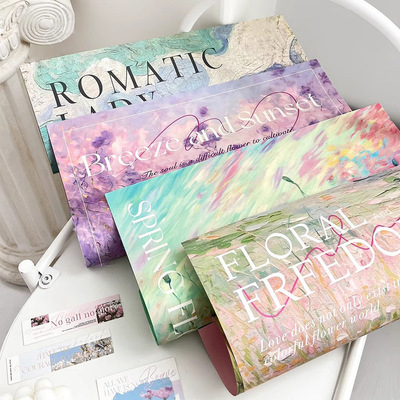 油画风花艺鲜花包装纸