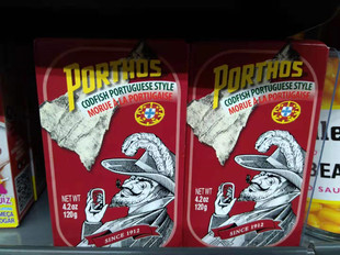 澳门购进口 葡萄牙制造 葡国老人牌马介休罐头120g