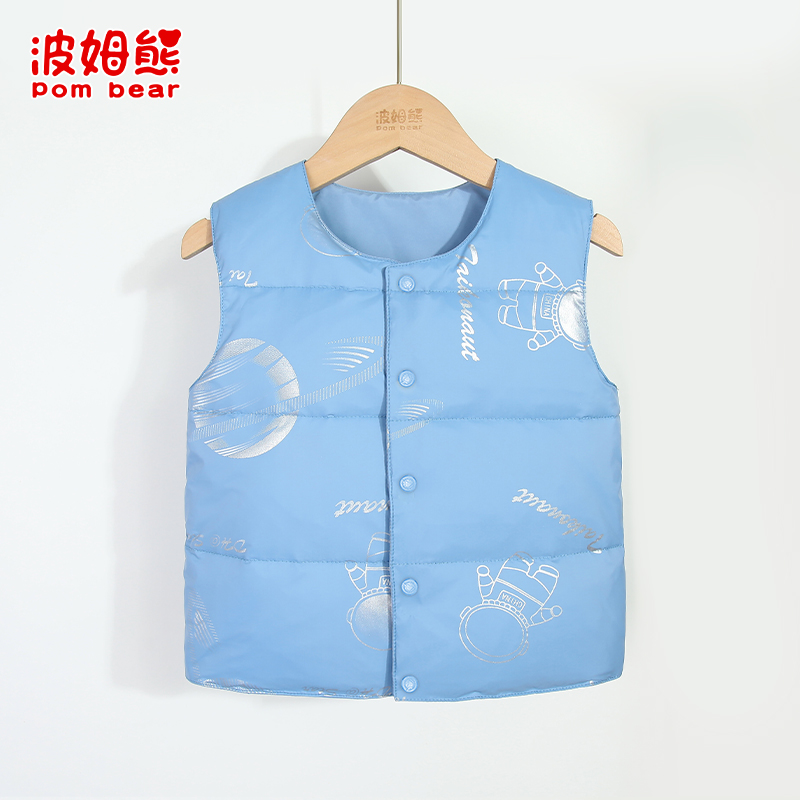 2025羽绒马甲波姆熊轻薄时尚