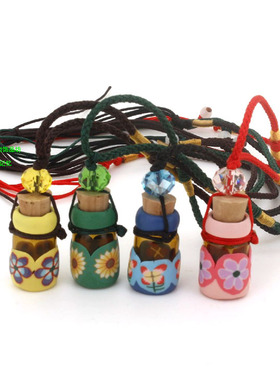 扩香玻璃精油瓶吊坠胎发小挂