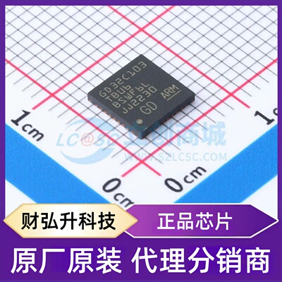 全新原装 GD32C103TBU6 封装 QFN-36-EP(6x6) 单片机(MCU/MPU/SOC