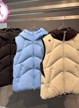 DESCENTE迪桑特2025冬季女士休闲运动防钻绒羽绒马甲D5432TDV41