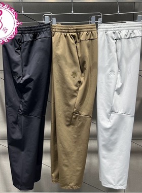 DESCENTE迪桑特秋冬男士训练时尚运动休闲加绒梭织长裤D4431TPT55