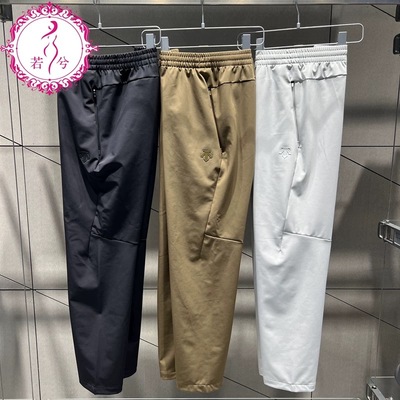 DESCENTE迪桑特秋冬男士训练时尚运动休闲加绒梭织长裤D4431TPT55