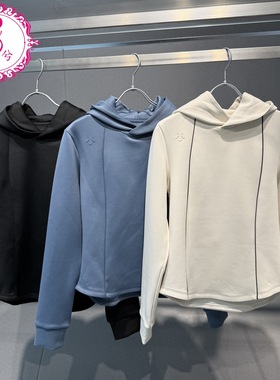 DESCENTE迪桑特2025秋冬女士休闲运动针织连帽卫衣D5432THD40