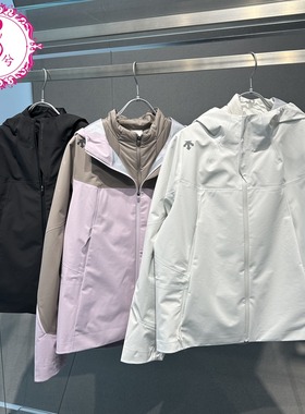DESCENTE迪桑特2025冬女士防风防水加棉内胆三合一外套D5432RTT05