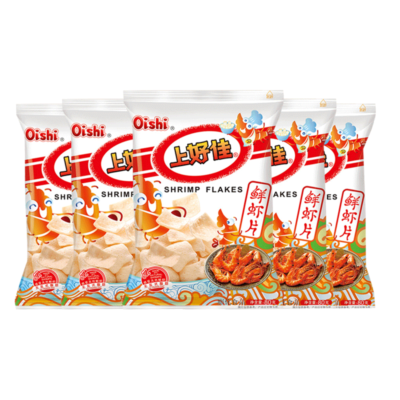 上好佳鲜虾片80g*3袋14.9元起