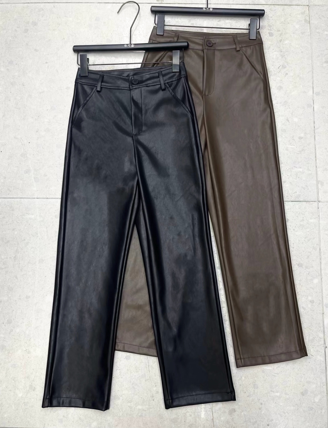 秋冬时尚气质百搭新款九分裤皮裤825