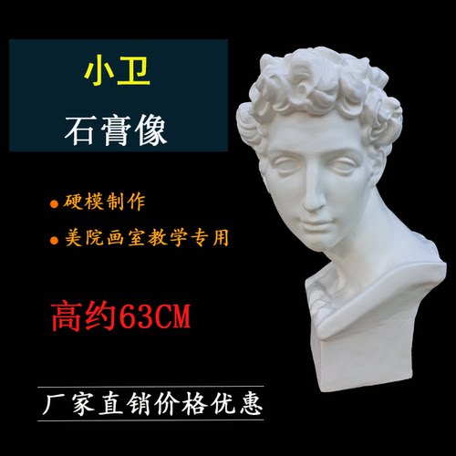 艺考专用咒里梅第奇石膏头像小卫63CM石膏摆件装饰素描
