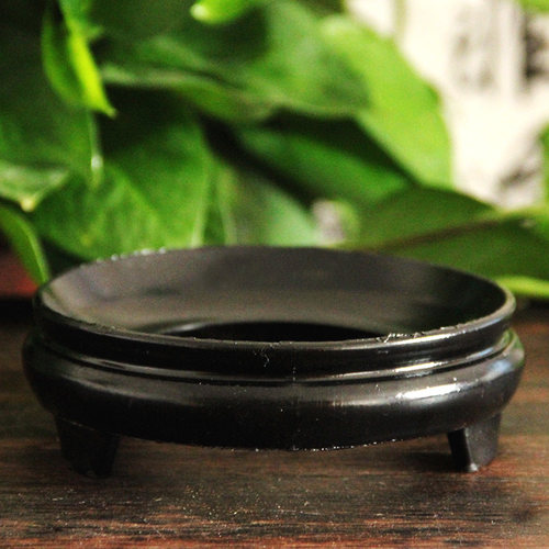 仿红木圆形蛋托摆件批发文玩