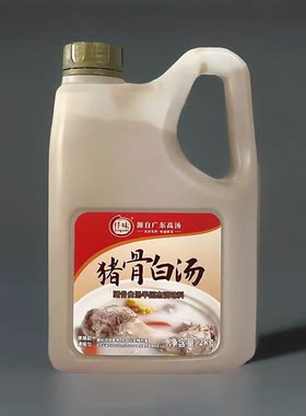 仟味猪骨白汤2kg/瓶大骨浓汤宝猪骨高汤火锅底料关东煮汤鲜香汤料