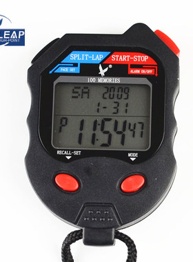 天福PC100D计时电子运动秒表 三排100道记忆 专业大显示