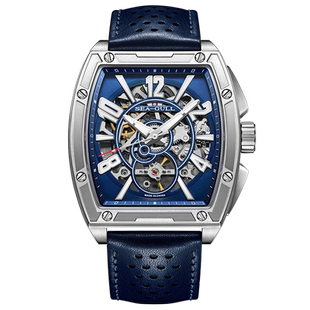 SEAGULL海鸥表官方手表男士镂空酒桶型潮流时尚自动机械表6138