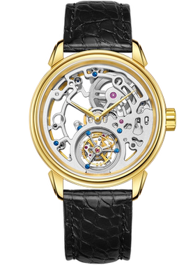 海鸥表全镂空同轴陀飞轮手动机械表男士高端机械腕表6200K