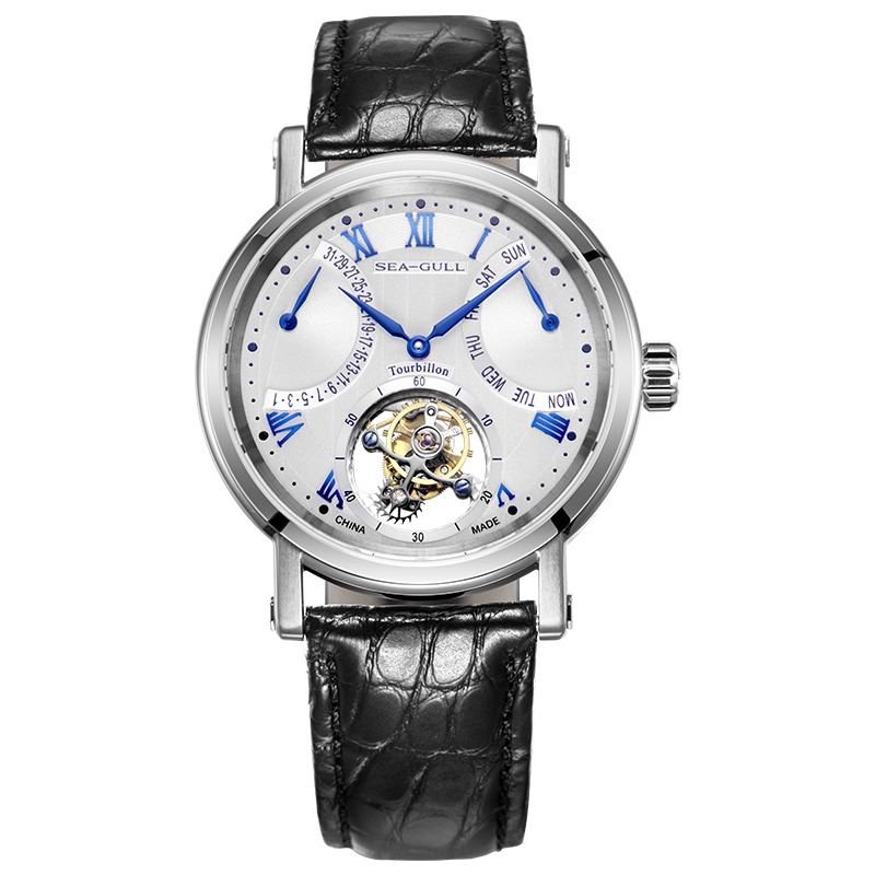 Seegull海鸥表陀飞轮男士典雅周历日历多功能手动机械表818.924