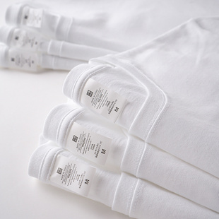 400g重磅纯棉短袖t恤男女情侣款半袖体恤夏季白色圆领宽松打底衫