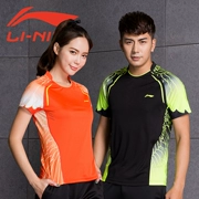 Li Ning áo thun thể thao nam quần áo nhanh khô nữ vòng cổ ngắn tay cạnh tranh đào tạo quần áo áo rộng chạy cỡ lớn Trung Quốc - Áo phông thể thao