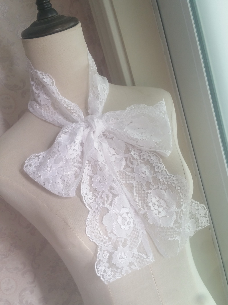 甜美网纱蝴蝶结绑带飘带装饰衣领