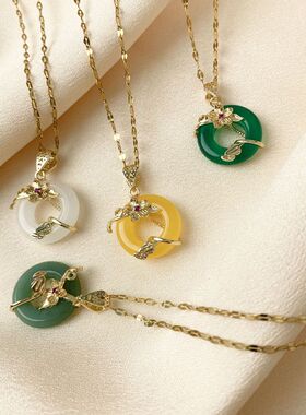 项链不掉色女夏季新潮平安扣ins