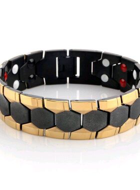 欧美可拆卸磁石手链锗粒六边形