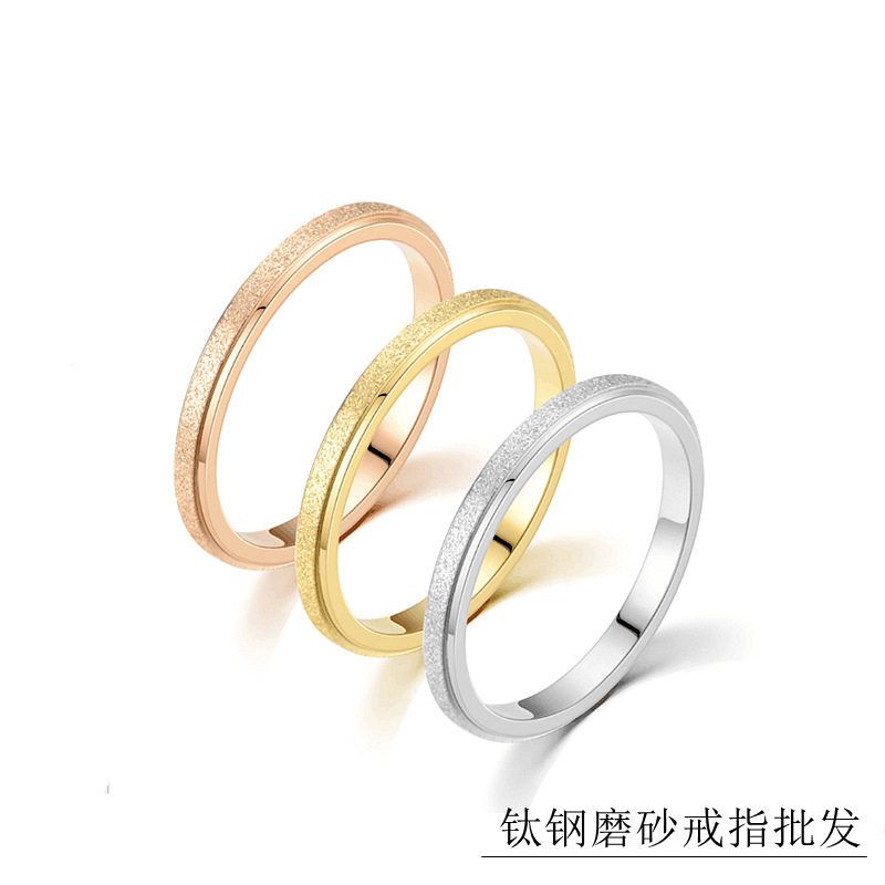 ing风轻奢钛钢戒指女韩版小众不