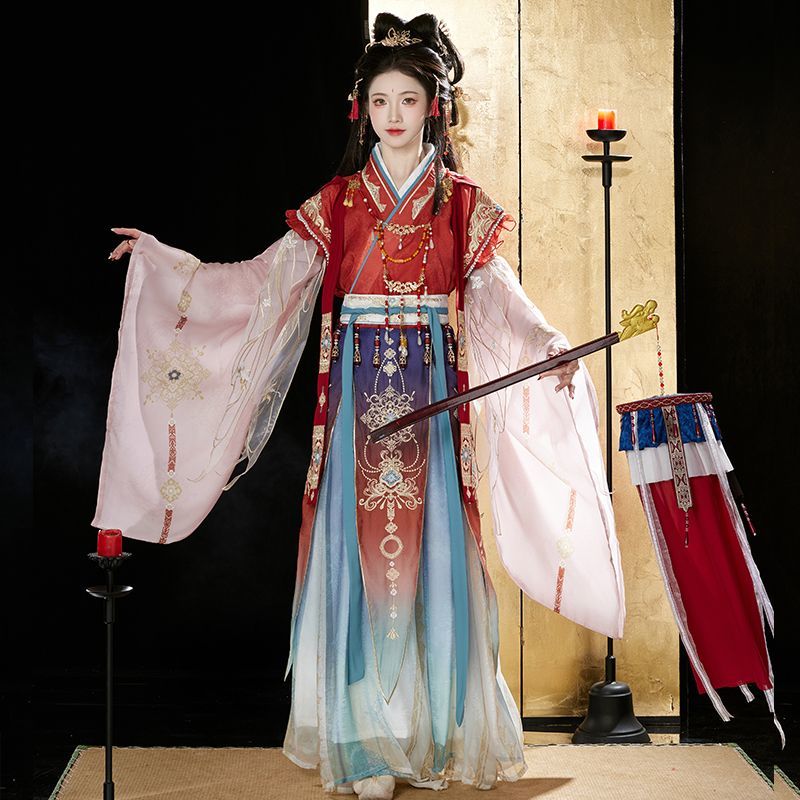 汉服女齐胸大袖衫重工刺绣国风