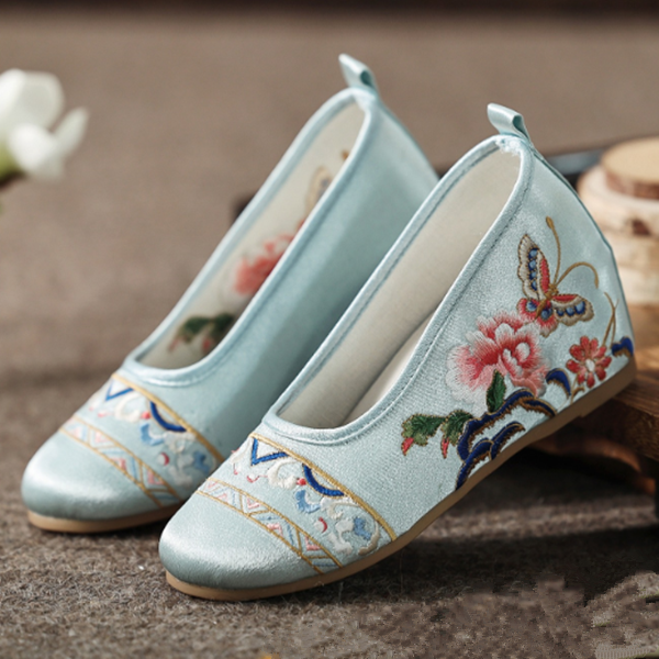 其他内增高绣花古风民族风旗袍鞋