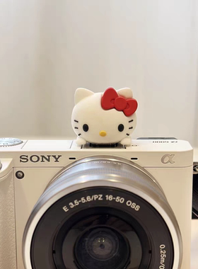 卡通KT猫 适用索尼ZVE10二代热靴盖硅胶A6700 A6400 A7R5防尘盖A7