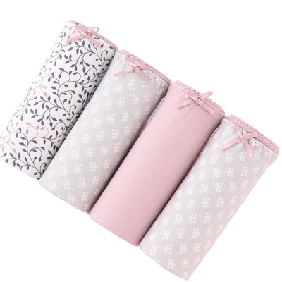 蝶安芬纯棉女女短裤棉内裤蝴蝶结