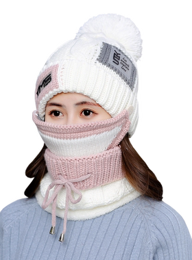 毛线女韩版针织套头帽保暖帽子