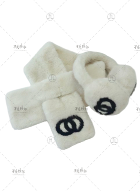 纯色圈圈耳罩围巾 12946