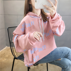 Real photo of South Korean autumn loose and thin printed sweater for commuting