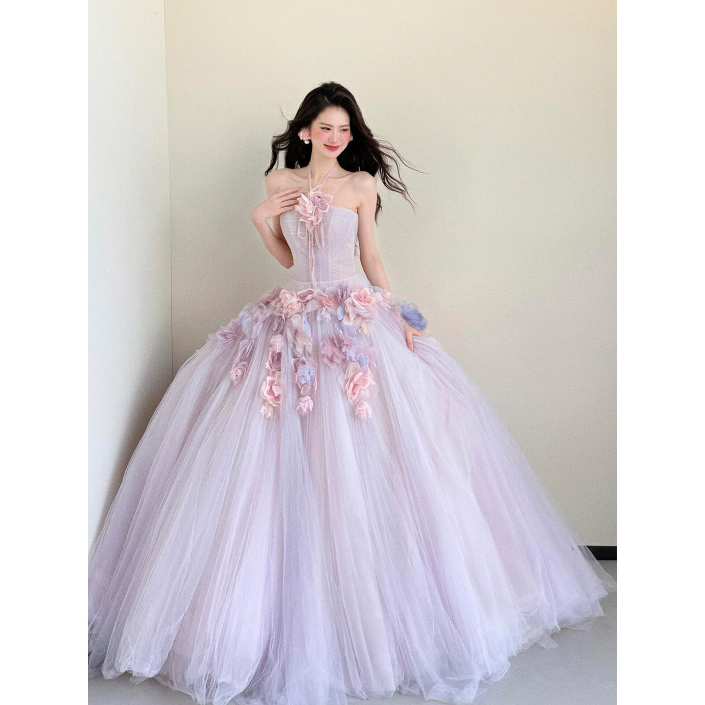 法式抹胸轻婚纱森系超仙学生成人礼生日礼服公主裙新娘结婚敬酒服
