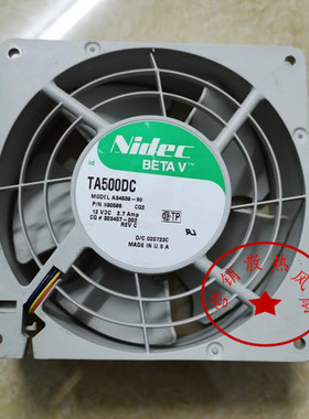 NIDEC散热风扇TA500DC A34538-90 12V 2.7AMP 13050mm规格双轴承
