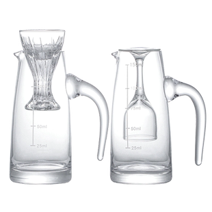 中式白酒杯分酒器套装水晶玻璃家用一口杯烈酒杯酒盅酒壶创意酒具