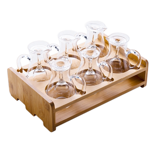 水晶玻璃白酒分酒器家用中式小酒盅高脚酒杯一口杯公道杯酒具套装