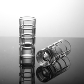 捷克进口BOHEMIA水晶玻璃白酒杯烈酒杯时代广场刻花子弹杯shot杯