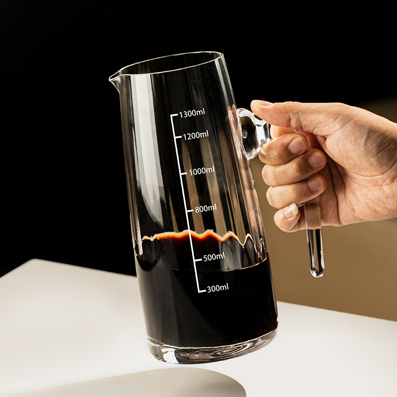 大容量带刻度水晶手工分酒器