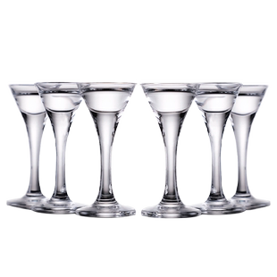 1钱小酒杯家用5ml小容量白酒杯烈酒杯水晶玻璃高脚杯酒店用一口杯