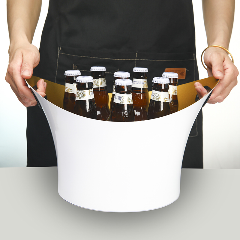 白金色元宝冰桶不锈钢新款香槟桶红酒桶家庭聚会开派对香槟冰酒盆